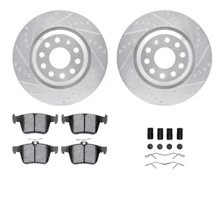 R1 Concepts WGUH1-74060 Brake Rotors - D/S - Silver W/ Optimum Oe Pads & Hdw